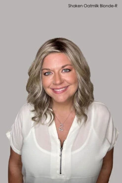 Miu Wig By BelleTress | Heat-Friendly Synthetic -Exquisite Wig Shop BelletressMiuShakenOatMilkBlondeRFront