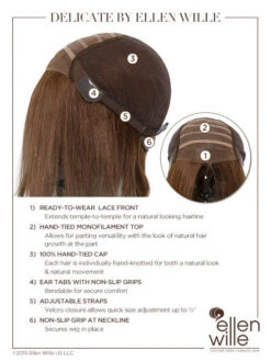 Delicate Plus Wig By Ellen Wille -Exquisite Wig Shop EWDELICATE Cap Details
