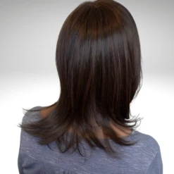 Luna Wig By Ellen Wille | Mono Crown -Exquisite Wig Shop EWLUNADarkChocolateMixBack