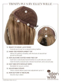 Trinity Plus Wig By Ellen Wille | Mono Top 29 Trinity Plus Wig By Ellen Wille | Mono Top -Exquisite Wig Shop EWTRINITY Cap Details
