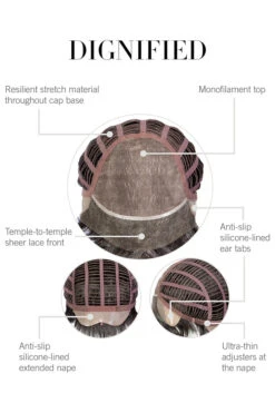 Dignified Men's Wig By HIM | Mono Top -Exquisite Wig Shop HIM Dignified CapConstruction