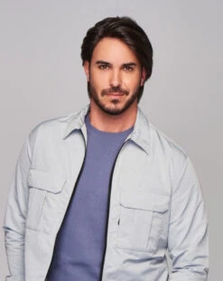 Sharp Men's Wig By HIM | Mono Top | Human Hair Blend -Exquisite Wig Shop HIM Sharp Model2 Styled Front1