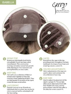 Isabella Wig By Envy | Mono Top | Human Hair | Synthetic Blend -Exquisite Wig Shop Isabella