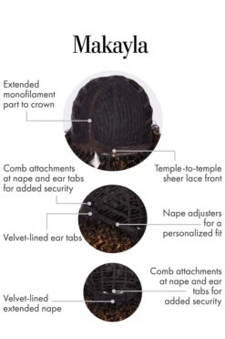 Makayla Wig By Kim Kimble | Heat-Friendly Synthetic -Exquisite Wig Shop KK Makayla CapConstruction