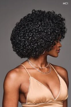 Trinity Wig By Kim Kimble | Heat-Friendly Synthetic 22 Trinity Wig By Kim Kimble | Heat-Friendly Synthetic -Exquisite Wig Shop KK Trinity Model1 Side1