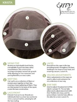 Krista Wig By Envy | Mono Top | Human Hair | Synthetic Blend -Exquisite Wig Shop Krista