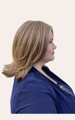 Lisa Wig By Envy | Human Hair/Synthetic Blend -Exquisite Wig Shop Lisa Envy DarkerBlonde Right