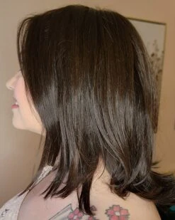 Lisa Wig By Envy | Human Hair/Synthetic Blend -Exquisite Wig Shop LisabyEnvyDarkBrownSide