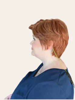 Paula Wig By Envy | Human Hair/Synthetic Blend 37 Paula Wig By Envy | Human Hair/Synthetic Blend -Exquisite Wig Shop Paula Envy LighterRed Left