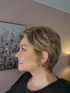 Paula Wig By Envy | Human Hair/Synthetic Blend 33 Paula Wig By Envy | Human Hair/Synthetic Blend -Exquisite Wig Shop PaulabyEnvyAlmondBreezeSide