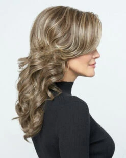 Stroke Of Genius Wig By Raquel Welch | Mono Part -Exquisite Wig Shop RW StrokeOfGenius Model Side1