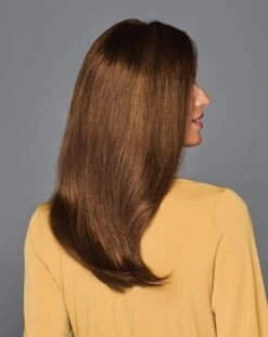 Top Billing 16" Human Hair Topper By Raquel Welch | Mono Top 23 Top Billing 16" Human Hair Topper By Raquel Welch | Mono Top -Exquisite Wig Shop RW TopBillingHumanHair16 Model Side1