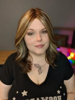 Crave The Wave Topper By Raquel Welch -Exquisite Wig Shop RWCravetheWaveSSIcedCafeLatteFront