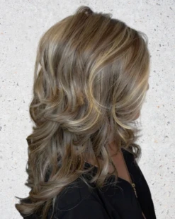 Stroke Of Genius Wig By Raquel Welch | Mono Part -Exquisite Wig Shop RWStrokeofGeniusRL9 24SSShadedIcedCafeLatteSIDE