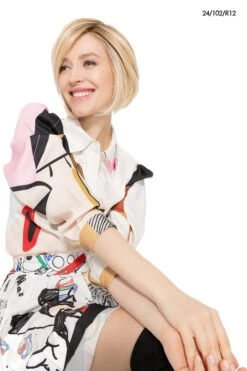 Smooth Cut Bob Wig By TressAllure | Mono Top | Heat-Friendly Synthetic -Exquisite Wig Shop Smooth Cut 24102R12 0497 Edit