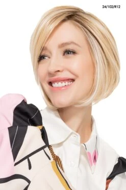 Smooth Cut Bob Wig By TressAllure | Mono Top | Heat-Friendly Synthetic -Exquisite Wig Shop Smooth Cut 24102R12 0497 Edit cropped