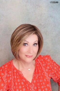 Smooth Cut Bob Wig By TressAllure | Mono Top | Heat-Friendly Synthetic -Exquisite Wig Shop SmoothCutbob1723R8TAFrontc