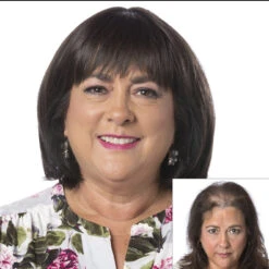 Total Topper By Toni Brattin | Heat Friendly Synthetic -Exquisite Wig Shop TB TotalTopper Product FrontandBefore2