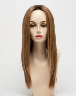 Veronica Wig By Envy | Mono Top | Human Hair | Synthetic Blend -Exquisite Wig Shop VeronciaFront GoldenNutmeg