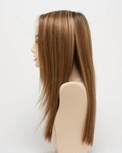 Veronica Wig By Envy | Mono Top | Human Hair | Synthetic Blend -Exquisite Wig Shop VeronicaLeftSide GoldenNutmeg