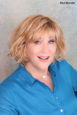 Trendy Wig By Toni Brattin | Heat-Friendly Synthetic | Large Cap -Exquisite Wig Shop cTrendyRedBlondeTBfront 1940b136 99c1 40ea b47a f1604cfe0b1f