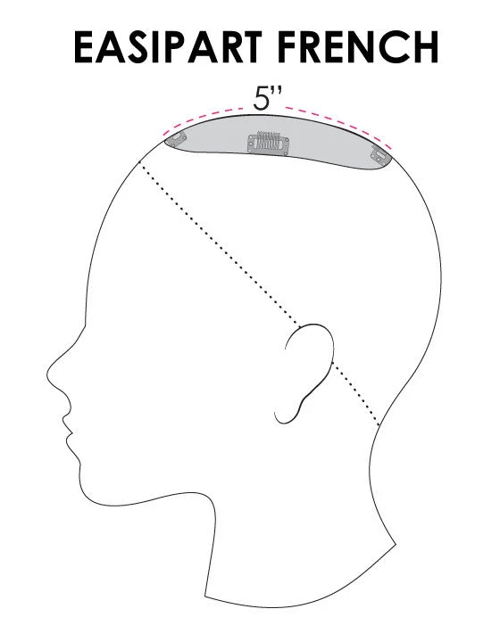 EasiPart Topper French 8" | Remy Human Hair 6 EasiPart Topper French 8" | Remy Human Hair - Image 6