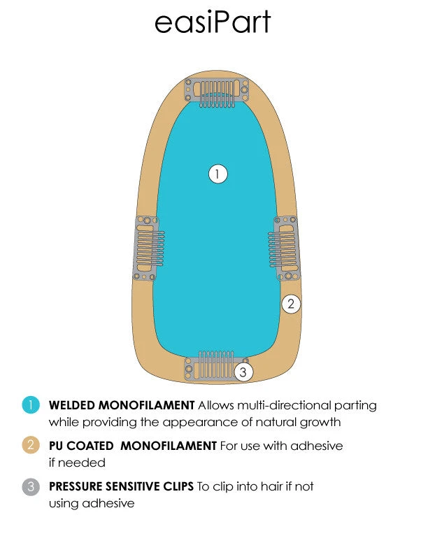 EasiPart Topper 12" | Remy Human Hair | Renau Exclusive 9 EasiPart Topper 12" | Remy Human Hair | Renau Exclusive - Image 9