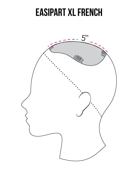 EasiPart XL Topper French 18" | Remy Human Hair 7 EasiPart XL Topper French 18" | Remy Human Hair - Image 7