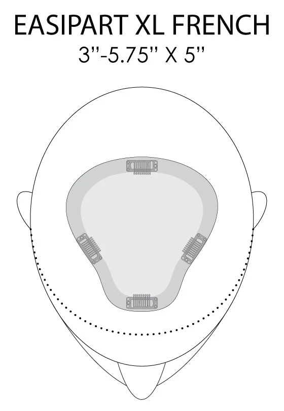 EasiPart XL Topper French 18" | Remy Human Hair 6 EasiPart XL Topper French 18" | Remy Human Hair - Image 6