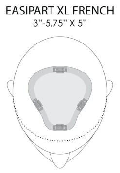 EasiPart XL Topper French 8" | Remy Human Hair -Exquisite Wig Shop easiPart French XL placement and dimensions 32e0e2b5 b0fa 4e64 a005 8f303e2b2670