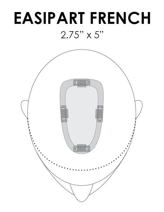 EasiPart Topper French 8" | Remy Human Hair 5 EasiPart Topper French 8" | Remy Human Hair - Image 5