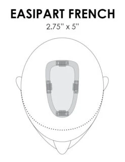 EasiPart Topper French 18" | Remy Human Hair -Exquisite Wig Shop easipart french placement base dimension 1dff5c75 3490 4a04 86f2 181e507efa1c