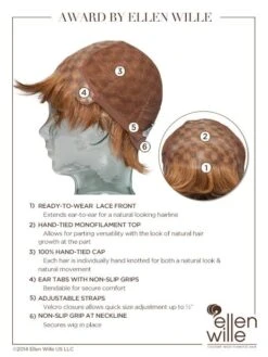 Award Wig By Ellen Wille | Mono Top 16 Award Wig By Ellen Wille | Mono Top -Exquisite Wig Shop ewaward cap