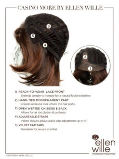 Casino More Wig By Ellen Wille | Mono Part -Exquisite Wig Shop ewcasinomore cap