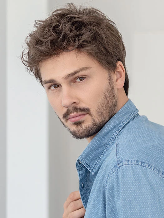 Justin Men's Wig By Ellen Wille | Double Mono Top 1 Justin Men's Wig By Ellen Wille | Double Mono Top